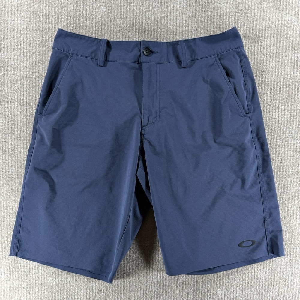 Oakley Performance Fit Golf Shorts Mens 33 Blue Stretch Lightweight